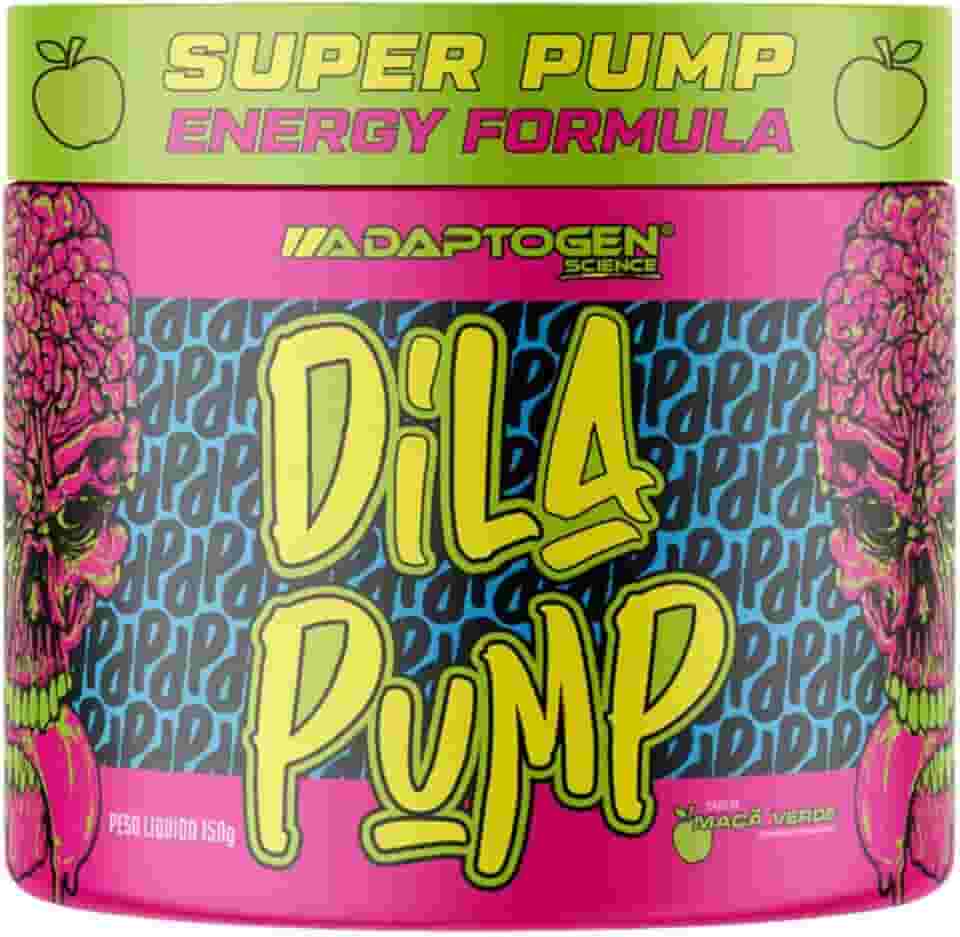 Dila Pump 150g Pré Treino Sem Cafeína Adaptogen Sabor Maçã Verde
