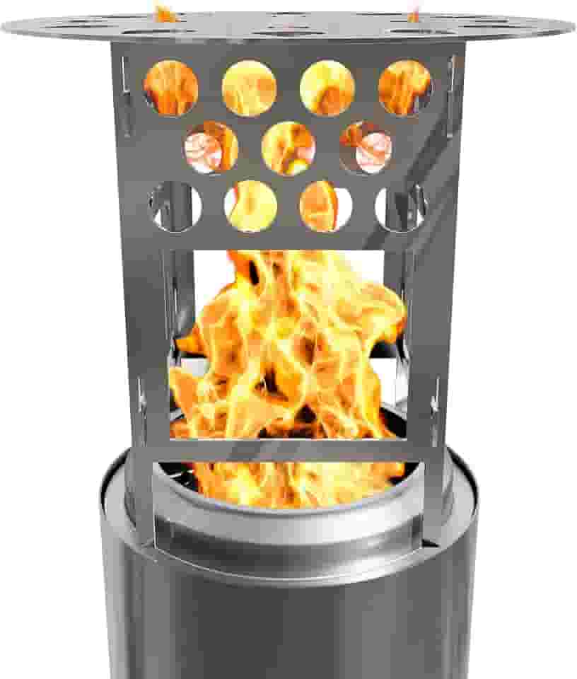 YEFU Defletor de calor para fogueira para fogão solo mesa XL YEFU 18 cm, difusor de calor portátil para lareira de mesa, captura e redireciona o calor, defletor de calor removível Mesa XL para