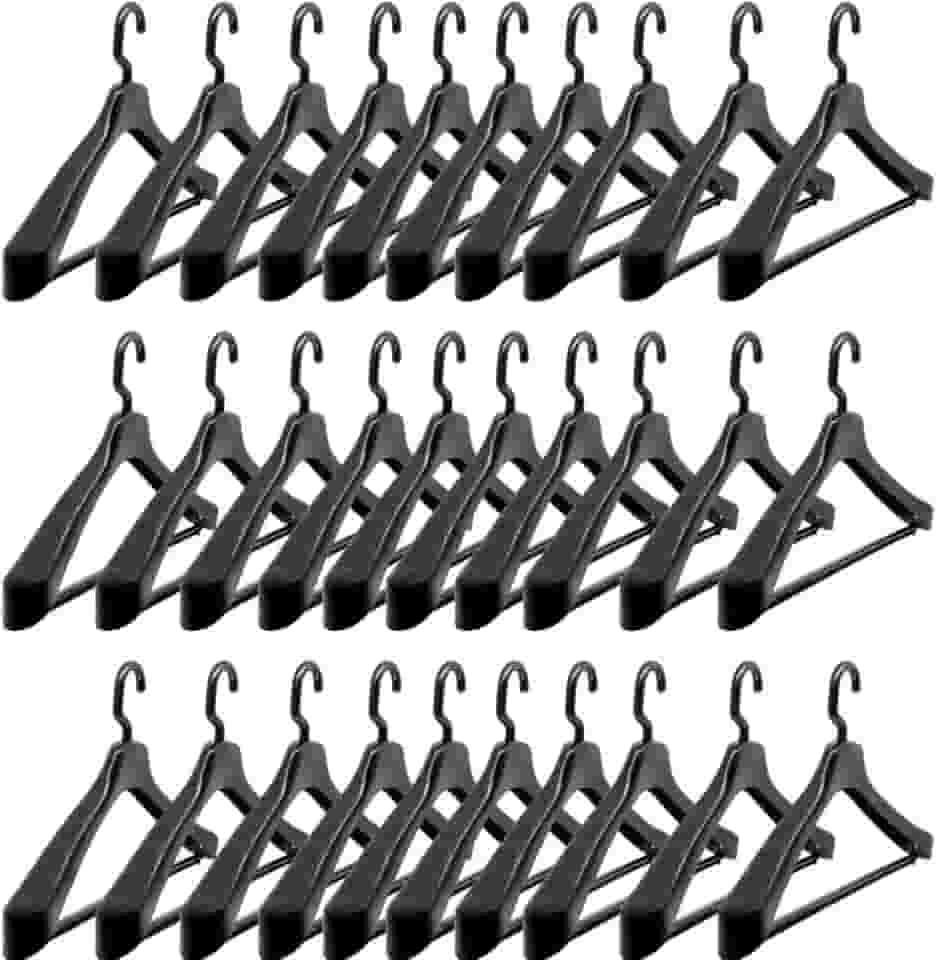 Cabide para Terno Preto Giratório - 30 unidades