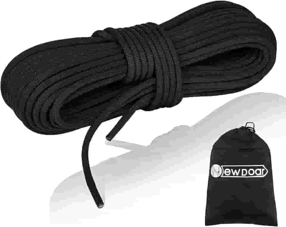 NewDoar Corda acessória de 10 mm (3/20.3 cm) CE 24KN Trança dupla pré-cortada para sobrevivência ao ar livre, montanhismo, prusik, arrastar