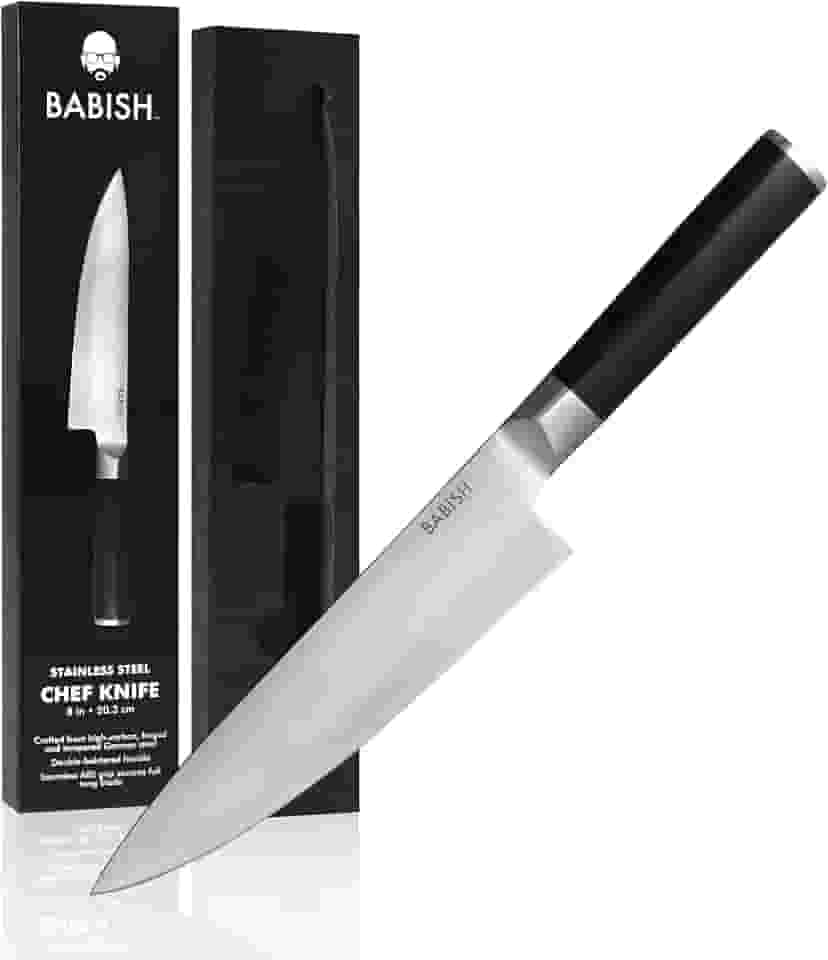Faca de cozinheiro Babish, aço alemão, 20 cm, aço inoxidável