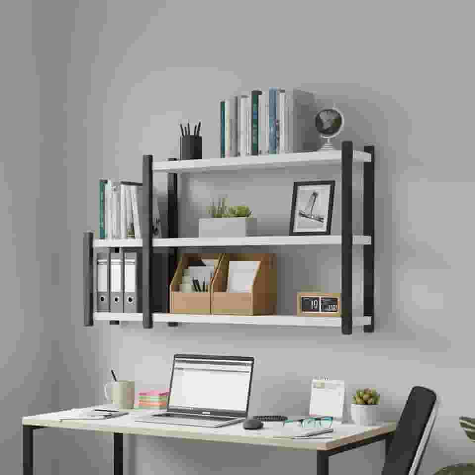 Prateleira Suspensa Mdf Nicho Estante Decorativa Multiuso para Cozinha Escritório