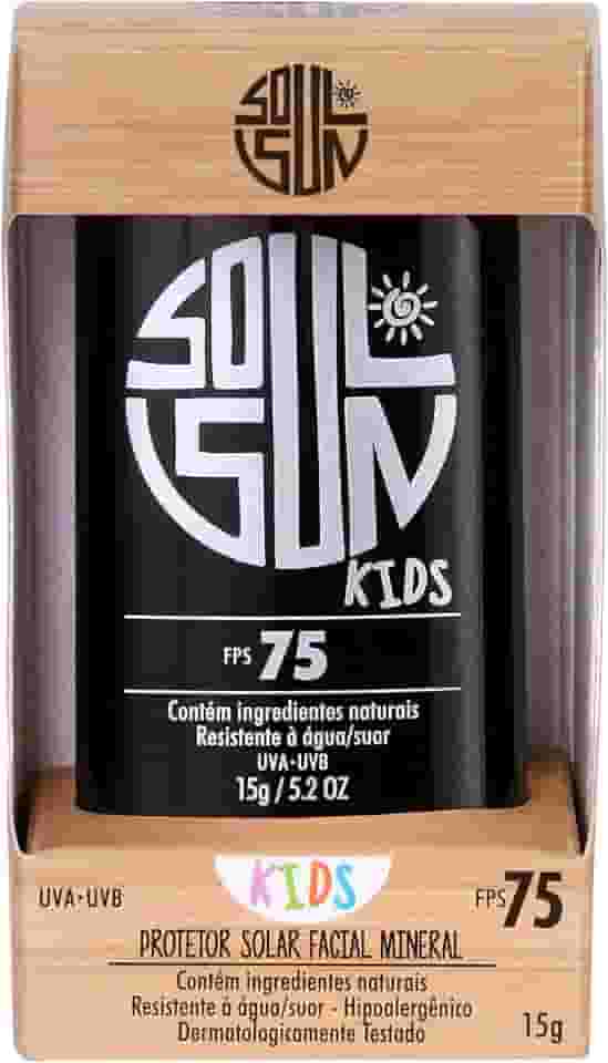 Protetor Solar Soul Sun Premium Mineral Stick FPS 75 Kids