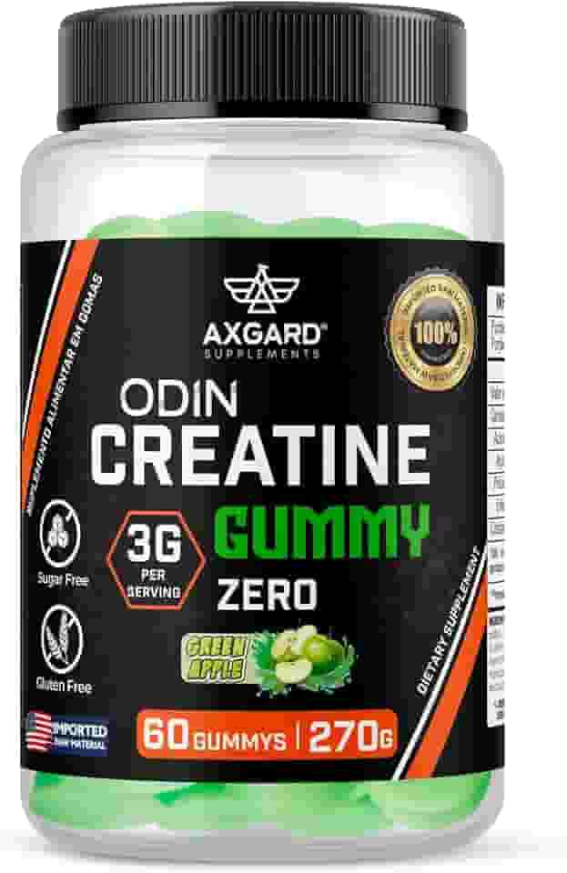 Creatina Gummy Zero Açucar | 60 unidades (30 doses) | 3g de creatina por dose | Axgard Supplements