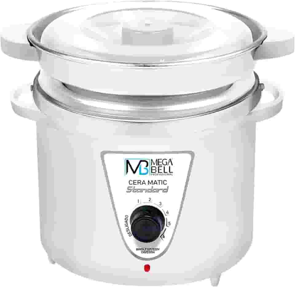 Mega Bell, Panela aquecedora de cera para depilação, Termocera, Cera-Matic Standard, Com refil, Bivolt, 900g, Branca