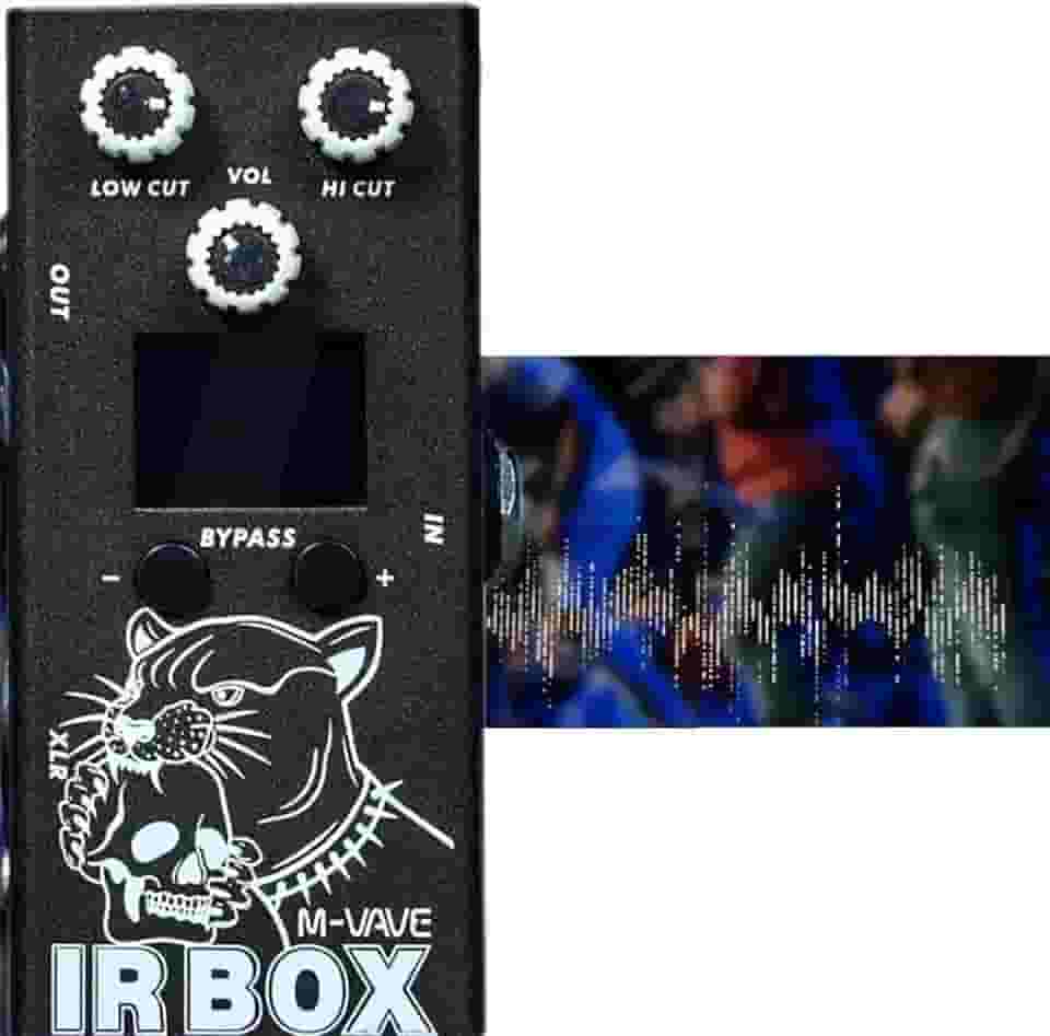 KINGSTER M-VAVE Pedal de Guitarra com 25 Gabinetes de Guitarra, 7 Gabinetes de Baixo, Importação de IR do Usuário, Equalizador de 9 Bandas, Saída XLR, Conector de Fone de Ouvido