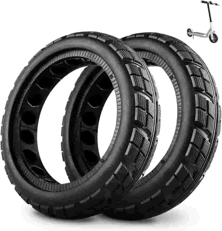 Pneu de pneu sólido de 8,5 polegadas para Xiaomi mijia M365, substituição de roda de pneu de borracha frontal/traseira para scooter elétrico 8,5 x 2,0 antiderrapante (2 peças)