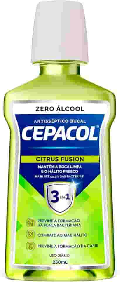 Cepacol - Enxaguante Bucal Citrus Fusion - Sem Álcool, Refrescante e Antisséptico - 250ml