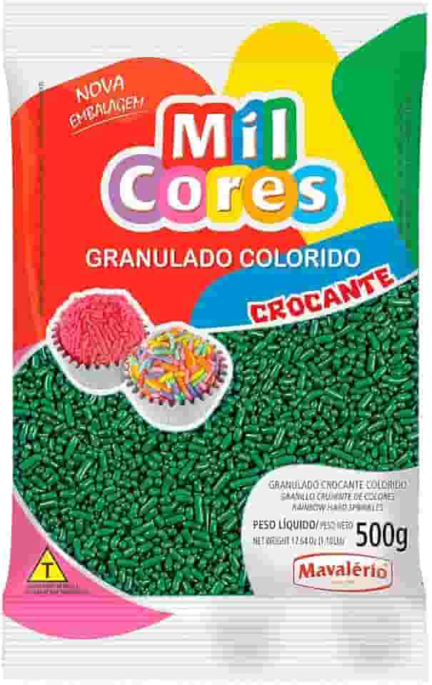 GRANULADO CROCANTE VERDE 500G MIL CORES MAVALÉRIO