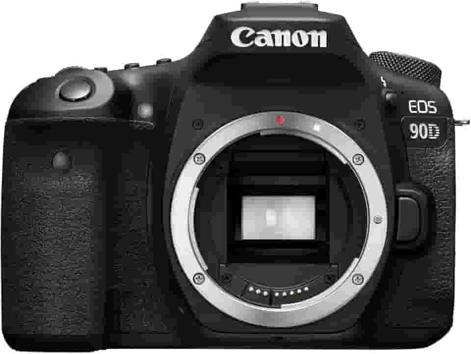 Canon Câmera Dslr [Eos 90D] Com Wi-Fi Embutido, Bluetooth, Digic 8 Image Processor, Vídeo 4K, Dual Pixel Cmos Af E Tela LCD De 3,0 Polegadas Touch Touch, [Apenas Do Corpo], Preto