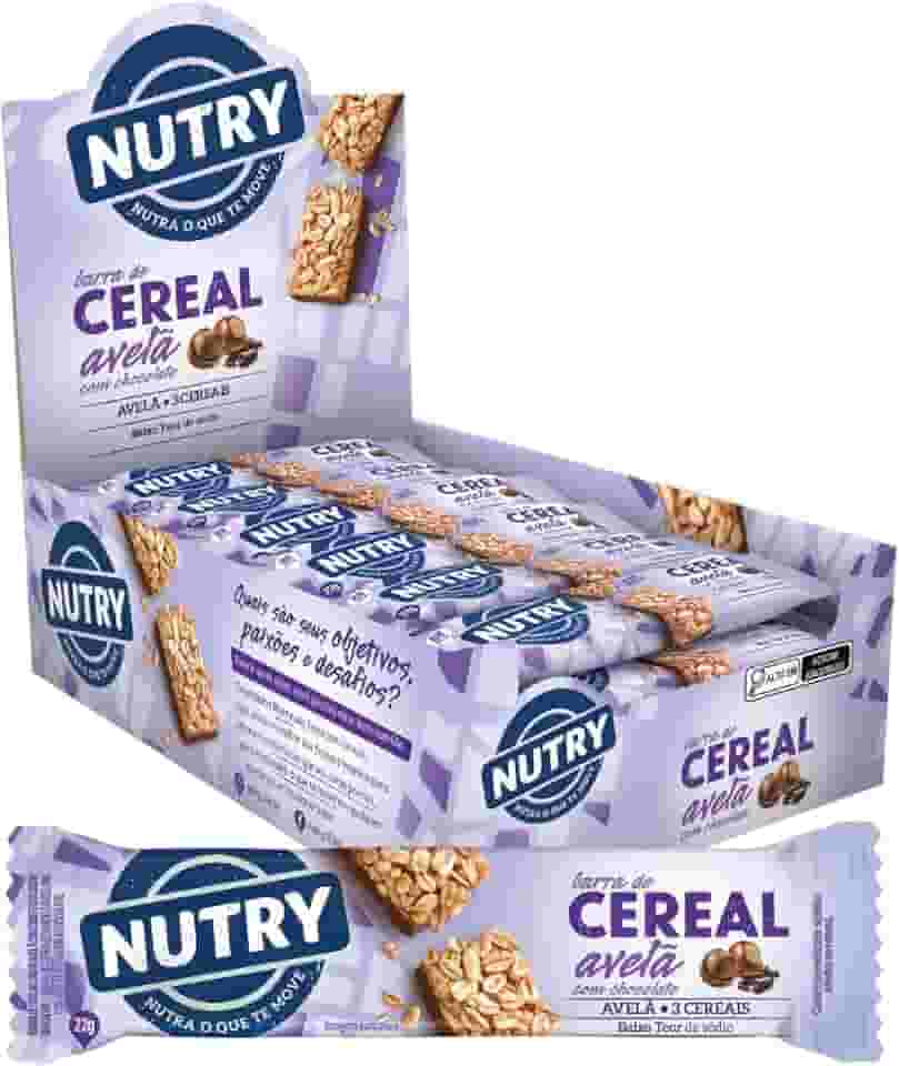 Barra de Cereal Avelã com Chocolate Nutry com 24 Unidades