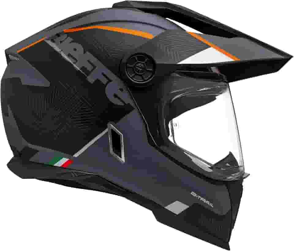 Capacete Masculino Bieffe B-Trail Delux Preto Oculos Moto