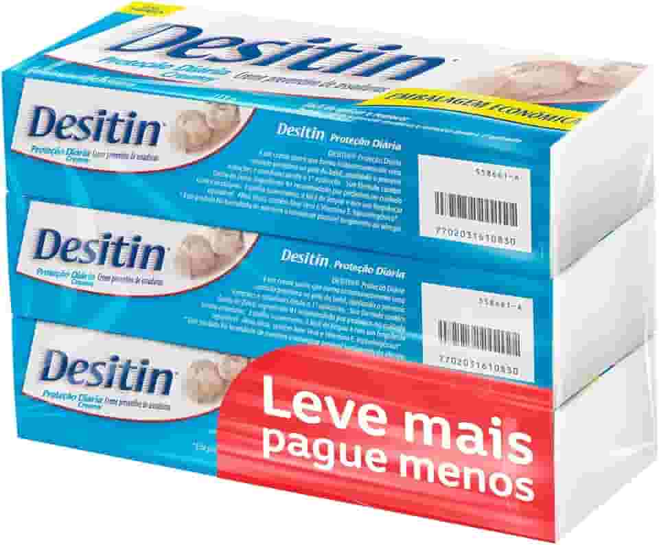 Desitin Creme Preventivo De Assaduras Proteção Diária Creamy, Kit com 3 Unidades de 113g