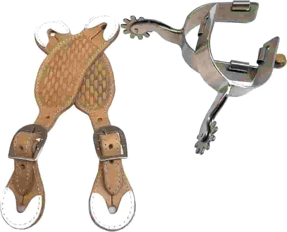 Espora Quarto De Milha + Correia Esteirada Luxo