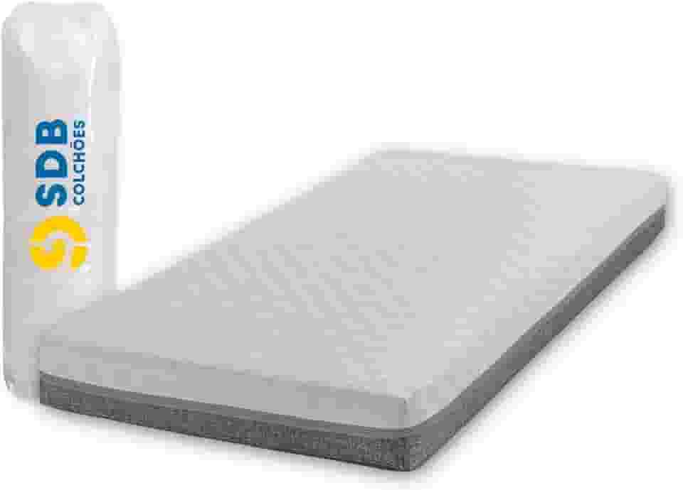Colchão Solteiro De Molas Ensacadas 78x178x13cm Espuma D33 SDB Colchões (Cinza)