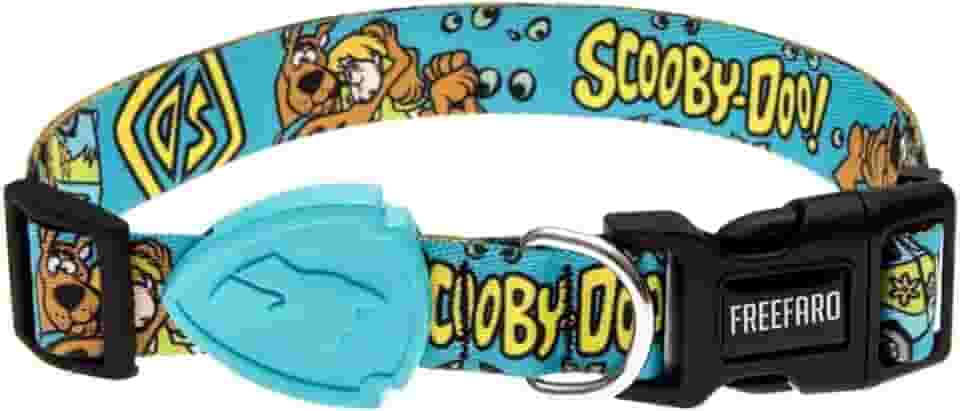 FreeFaro - Coleira Coleira Scooby 2023 - P | Ajustável, Poliéster Resistente, Fecho Seguro com 4 Pontos, Tecnologia inTransfer para Cores Vivas – Diversos Tamanhos