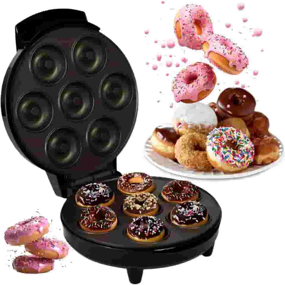 Mini Máquina De Fazer Donuts Onyon Rosquinhas 7 Furos 110v Preto