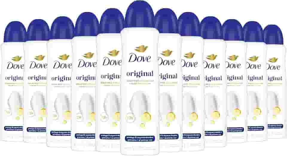 Dove 12 Unidades Desodorante Antitranspirante Aerossol Original 150ml