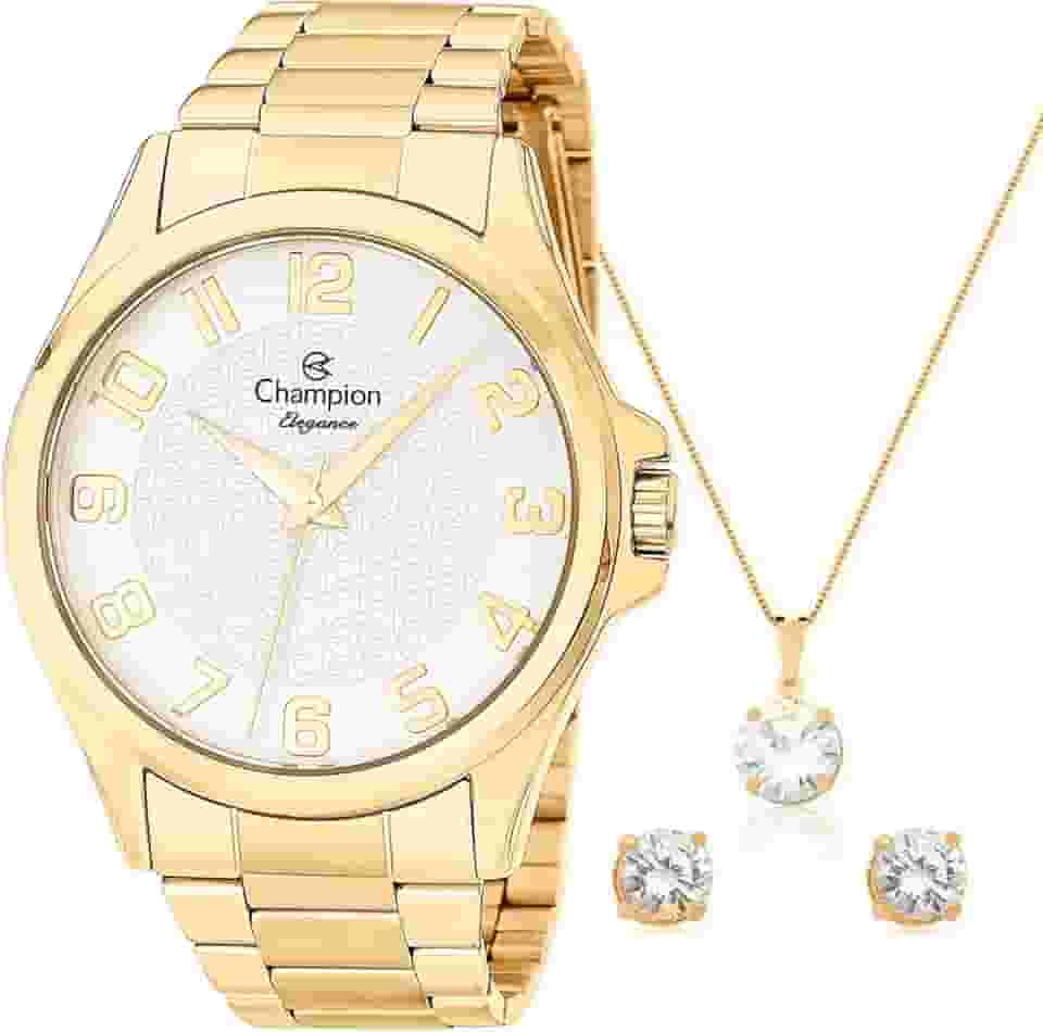 Relógio Champion Analógico CN26377W Feminino + semijoia