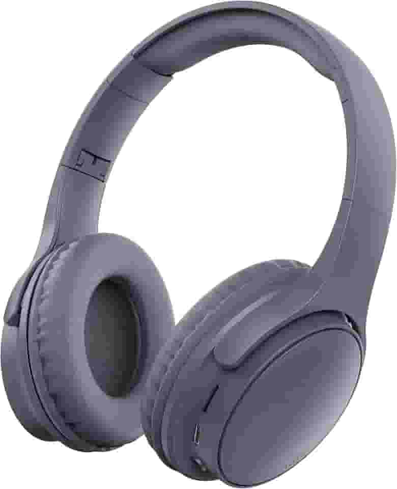 Fone De Ouvido Bluetooth 5.4 Headphone Sem Fio Fone Corrida Academia Com Cancelamento de Ruído On-ear com Microfone HD, Cancelamento de Ruído, Compatível com PC e Smartphone (Cinza)