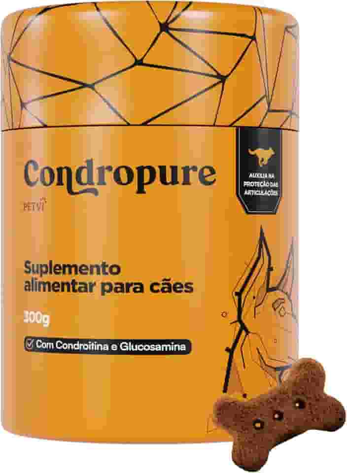 Condropure Suplemento Saboroso para Cães com Condroitina e Glucosamina | Fórmula Avançada para Articulações, 300g - PETVI