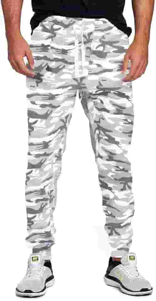 Calça jogger masculina básica de lã mesclada com cintura elástica