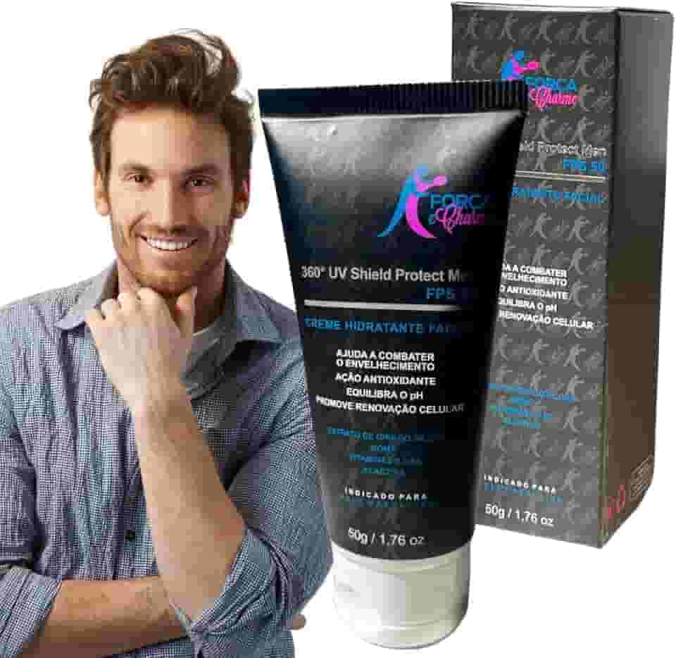 Hidratante Antissinais Protetor Solar Para Pele Masculina 360 Uv Shield Protect Man 50G