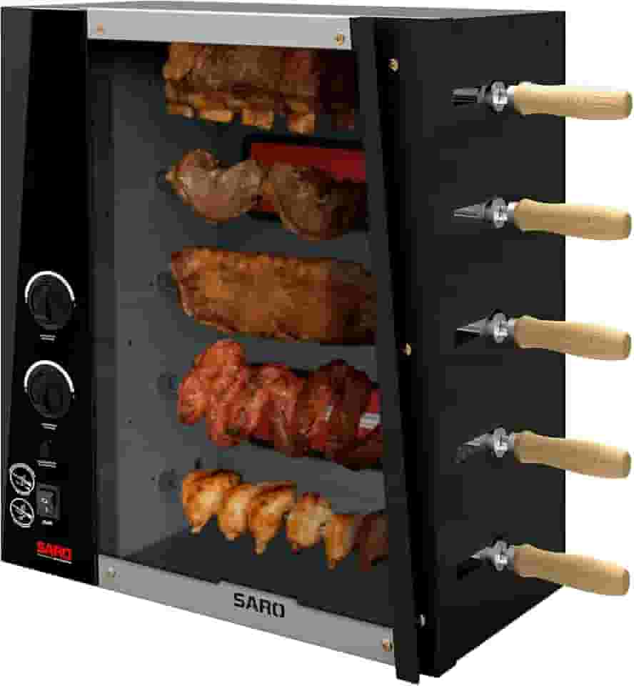 CHRGLP Assador rotativo de 5 espetos a gás GLP