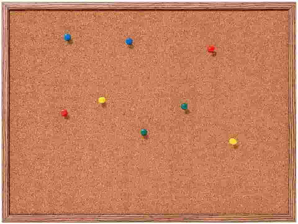 Quadro De Aviso Cortiça 70x50cm Moldura Madeira + 50 Alfinetes Mural Fotos Lembretes