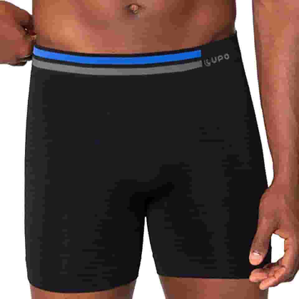 Cueca Long Leg Boxer Sem Costura Lupo Microfibra Masculina Antiassadura Alongada Ciclista Esportiva
