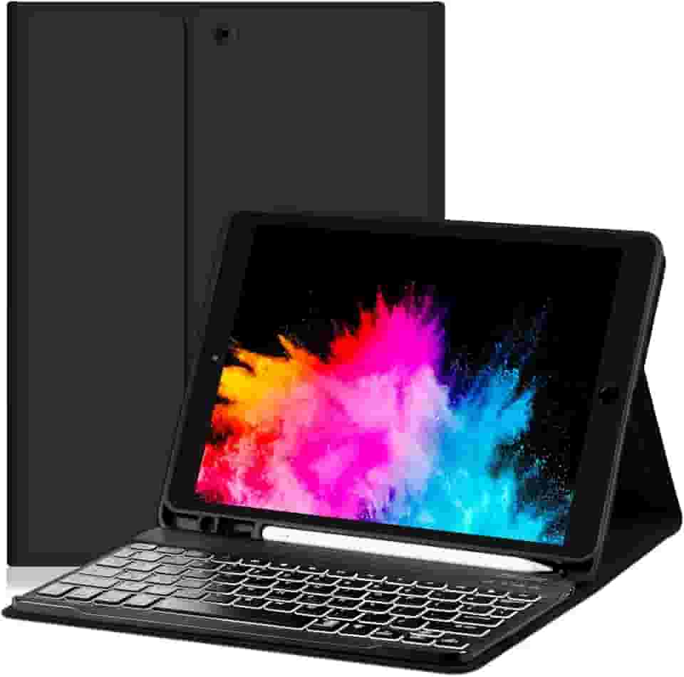 WB Capa iPad 7a, 8a e 9a Geração com Teclado e Compart. para Pencil Preta