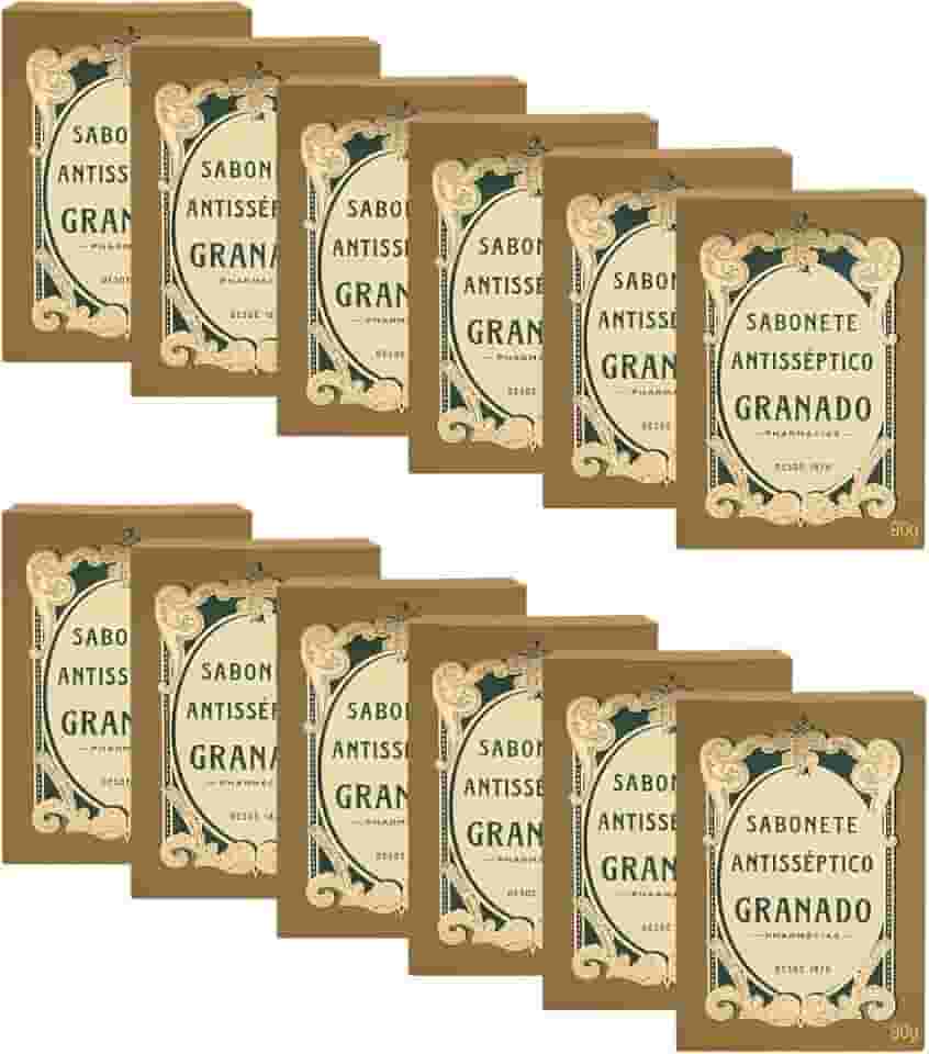 Granado Sabonete Antisséptico, Natural, 90g, 12 unidades