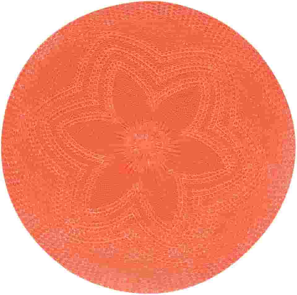 Mimo Style Crochê Flor Lugar Americano, Vermelho, 38 x 38 cm