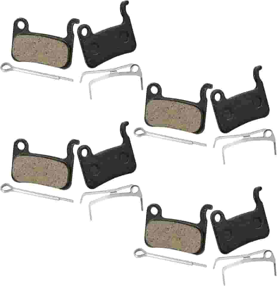 4 pares de pastilhas de freio de bicicleta, substituição de pastilhas de freio de disco de bicicleta semimetálicas de resina compatíveis com freios a disco Shimano Deore XT XTR LX SLX Hone Alfine