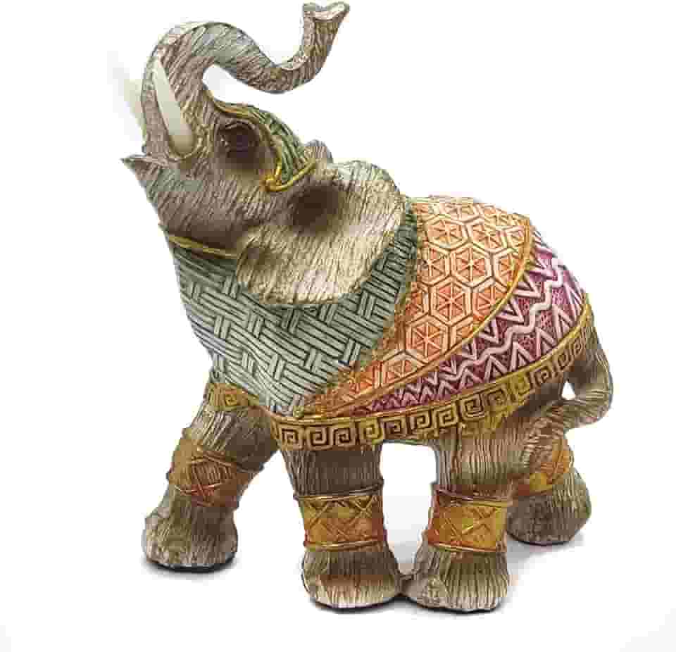 Elefante Decorativo Em Resina Indiano Sabedoria Sorte R (R200)