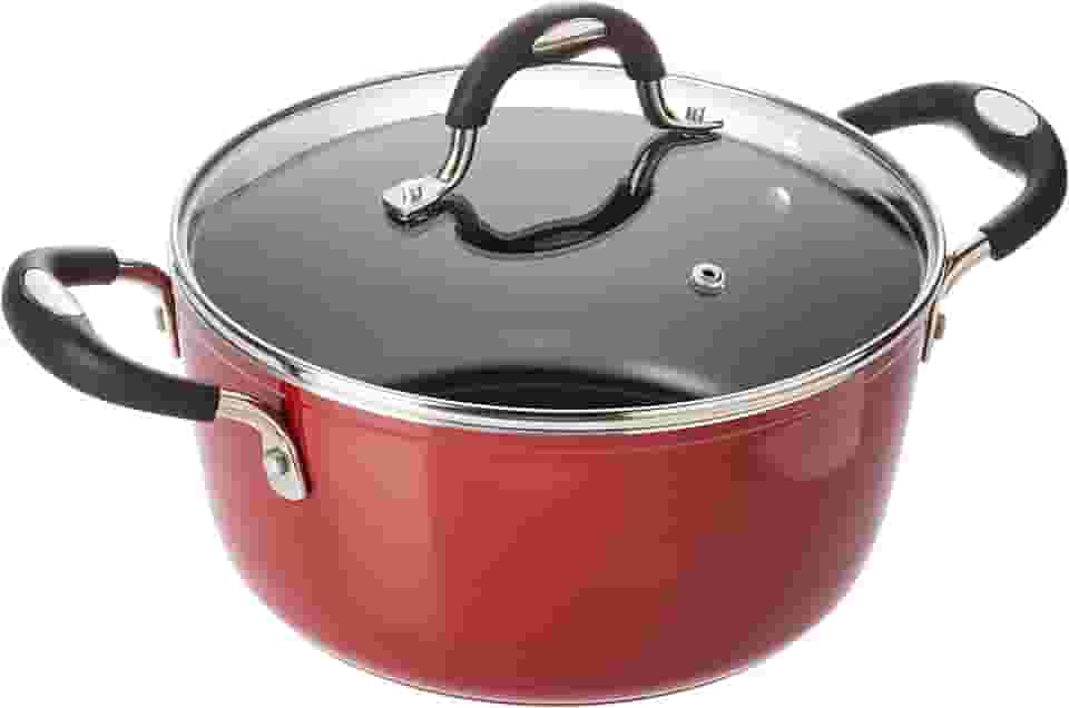 Caçarola de Alumínio com Revestimento Interno de Antiaderente Dimetro 22Cm, Tramontina, Mônaco 20860722, Vermelho