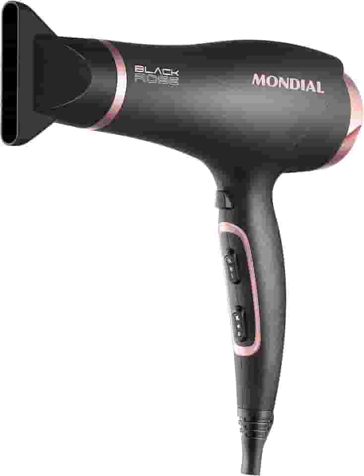 MONDIAL Secador de Cabelos, Preto/Golden Rose, 2000W, 110V - SC-37