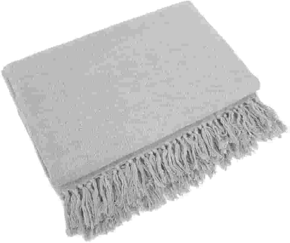 Manta Para Sofá Em Algodão Cinza Gigante 2,40 X 1,80