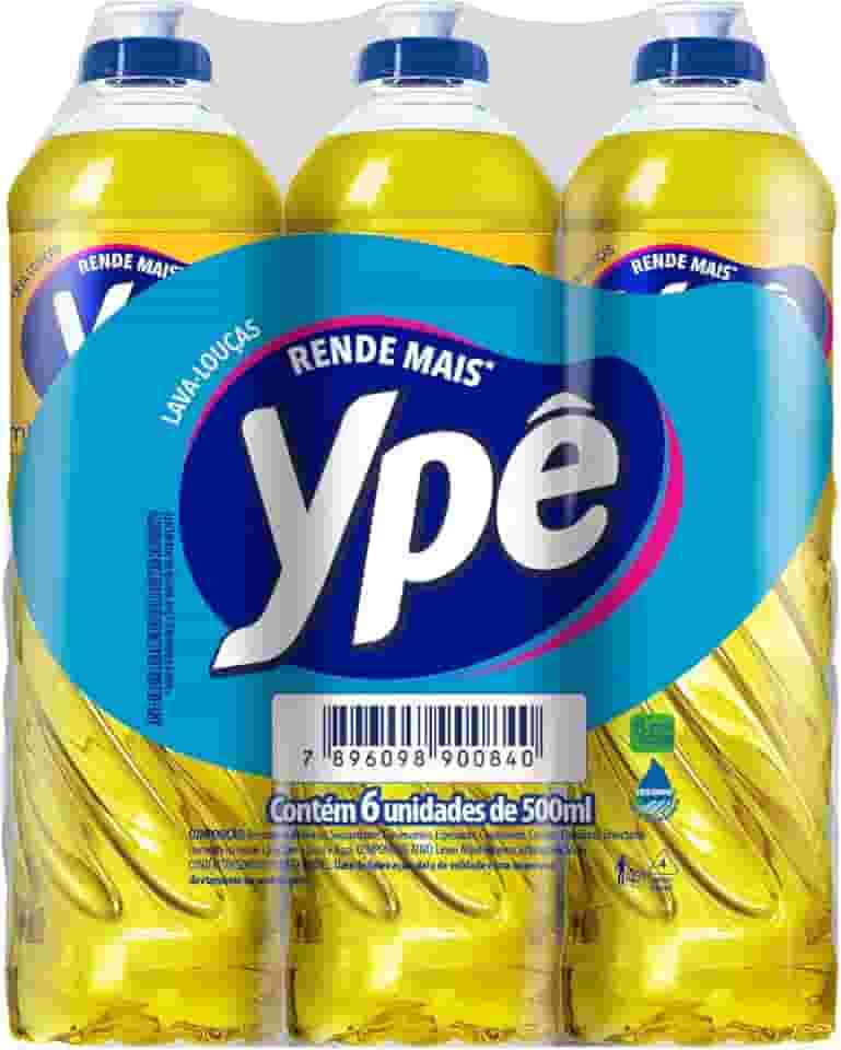 Ypê Pack Detergente Neutro 500ml (6 unidades)