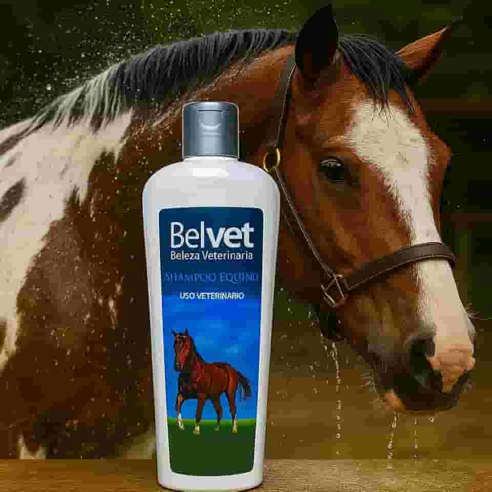 Shampoo Profissional para Equinos Cavalos Concentrado 1 Litro Belvet