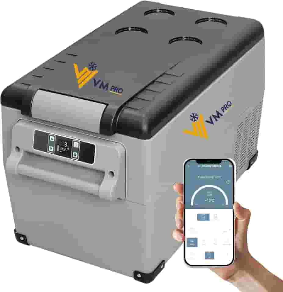 Geladeira Portátil 35L VMPro Bluetooth 12V 24V 127V 220V | VM PEÇAS | para Caminhão, Carro, Motorhome, Escritório, Camping | CF35