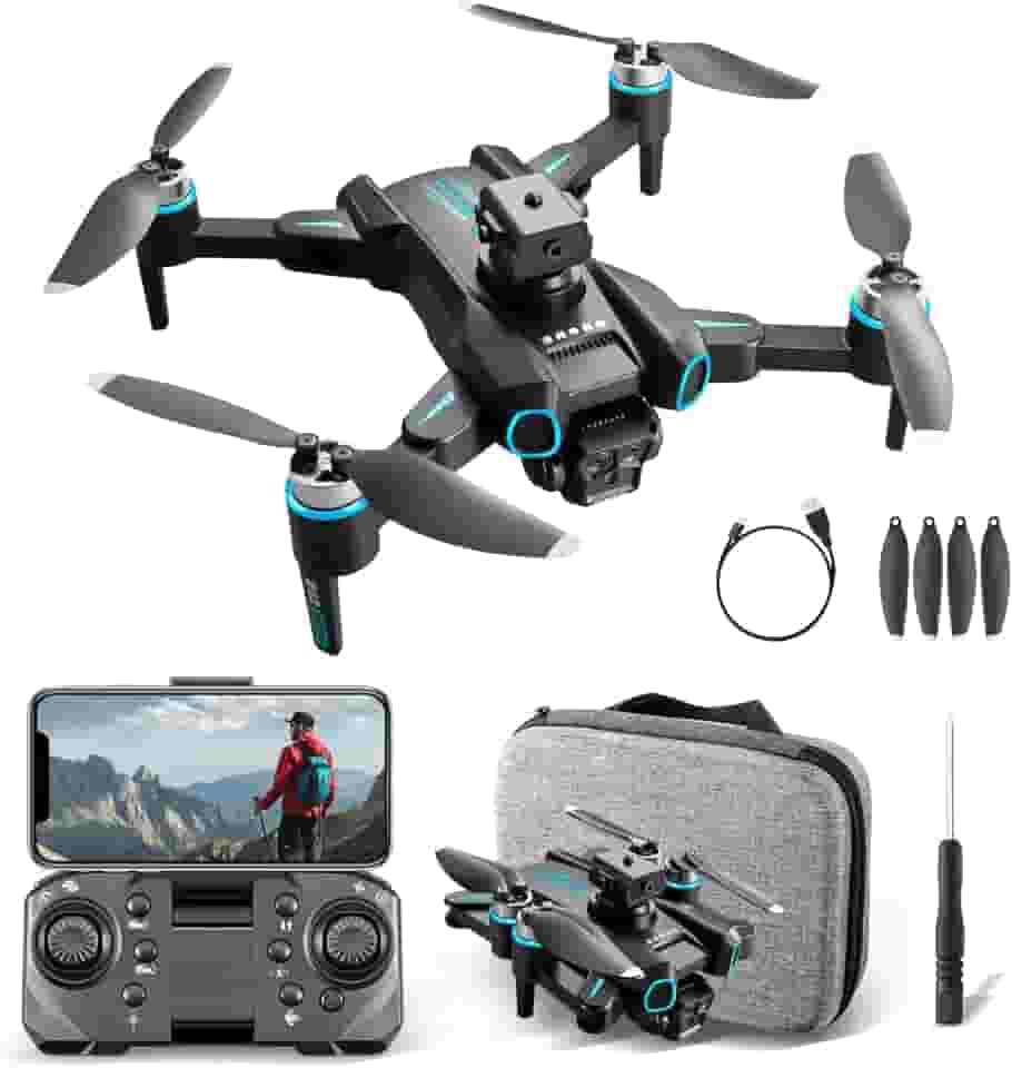 Drone Com Camera Drone Profissional 4K HD Três Câmeras com fluxo óptico FPV Mini Controle Remoto DroneQuadricóptero S4S(GN-503)