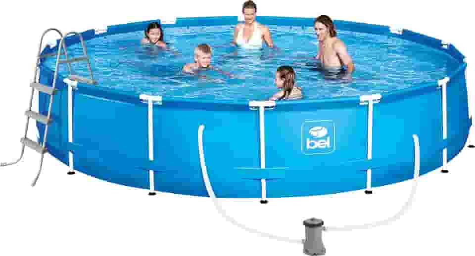 Piscina 13.000 litros com armação + escada 91cm + cobertura 4.5m + lona 4.8m + filtro 110v