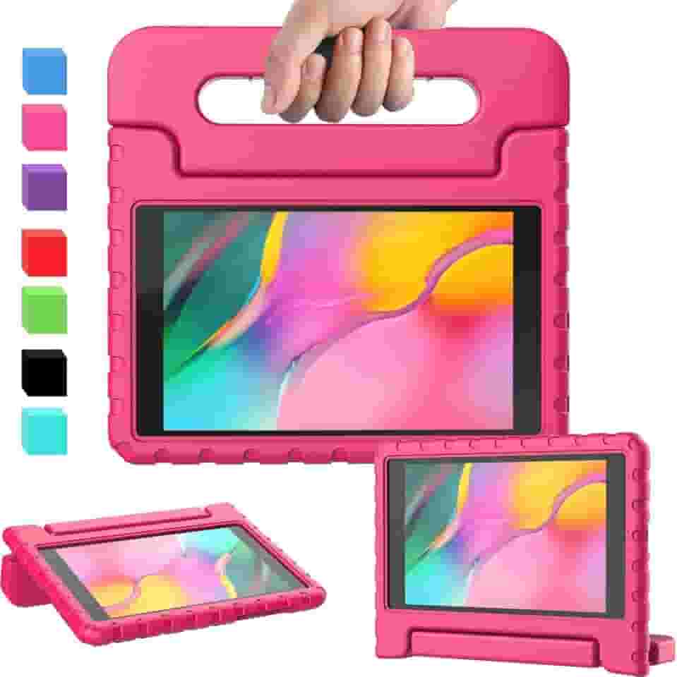 Capa Infantil Maleta Compatível Para Samsung Galaxy Tab A11 Tela 8.7'' X133/ X135/ (2025)-,Anti impacto, EVA, Emborrachada, Leve (ROSA)