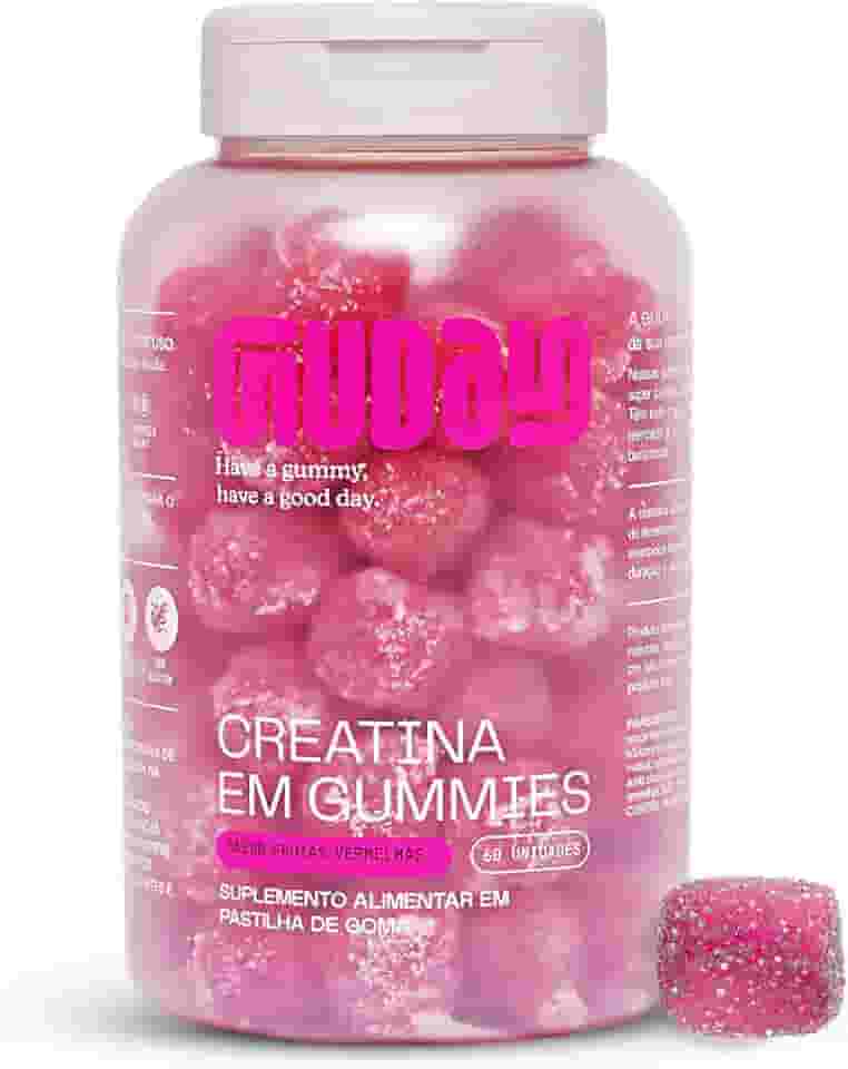 Guday Gummy de Creatina | 60 unidades (30 doses) | 3g de creatina por dose | Sabor Frutas Vermelhas
