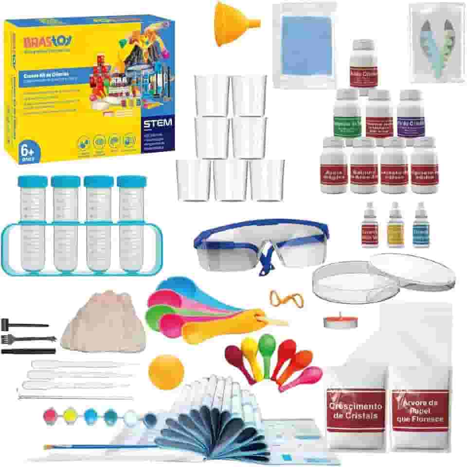 Kit de Experimentos Científicos STEM - Mais de 135 Combinações de Química, Brinquedo Educativo para Crianças a Partir de 8 Anos