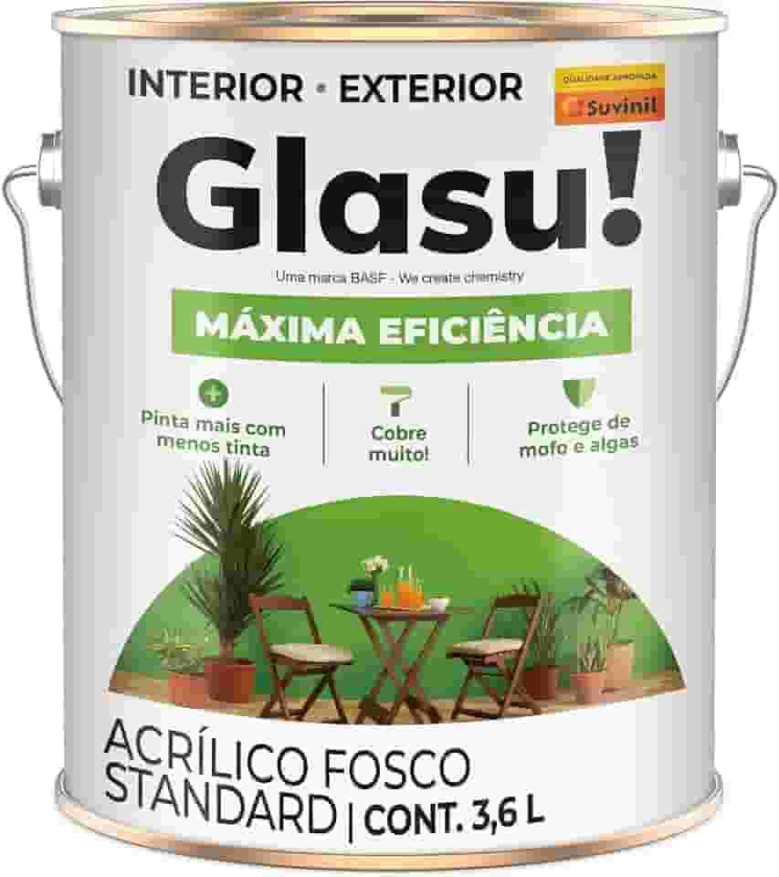 Tinta Acrílica Fosco Máxima Eficiência Oceano 3,6L Glasu!