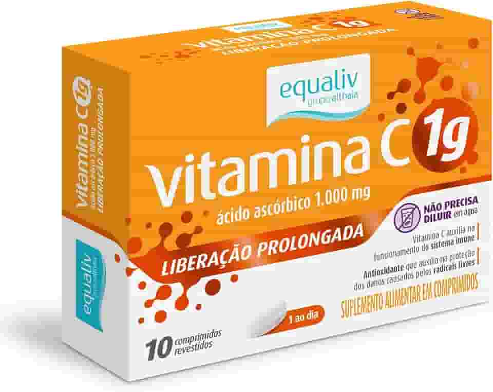 Equaliv Vitamina C 1g - Suplemento de Liberação Prolongada - 30 Comprimidos
