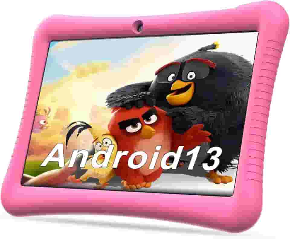 Tablet infantil, tablet Android 13 de 10,1 polegadas para crianças, 32 GB (expansível até 512 GB), quad-core, Google Kids Space, controle parental, YouTube Kids, GMS, aplicativos