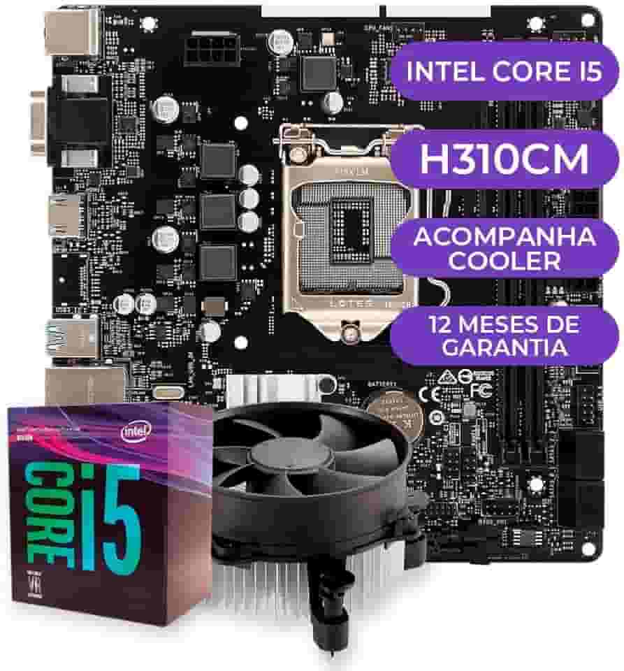 Kit Upgrade Gamer Intel Core I5 8ª Geração + Placa-Mãe + Cooler